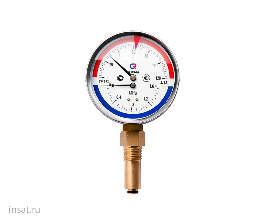 Термоманометр ТМТБ (ТМТБ-4) радиальный РОСМА - цена, описание ...